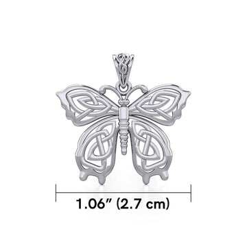 Celtic Butterfly Silver Pendant TPD5688 - Jewelry
